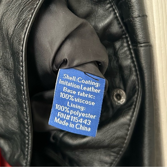 Faux Leather Bomber Jacket - Picture 3 of 3